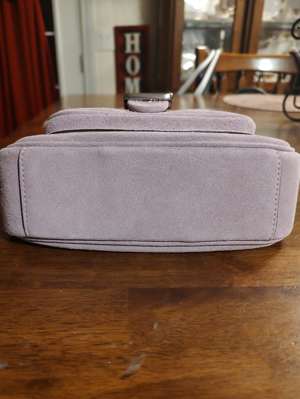 Coach Ashton Pink Suede Shoulder Bag with Front Buckle - Picture 3 of 8